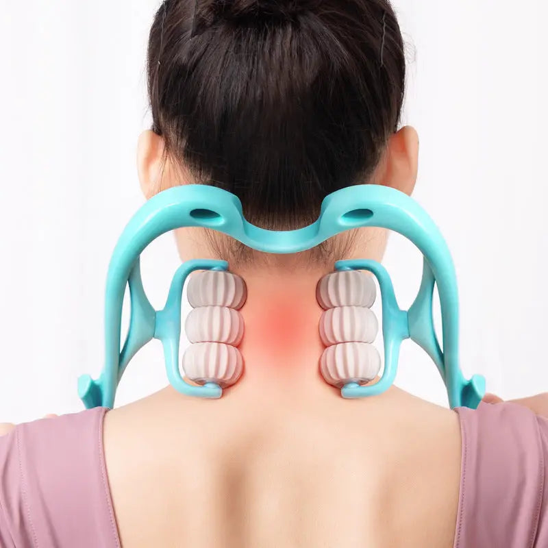 6-Roller Manual Neck Massager – Deep Tissue Relaxation Anywhere - Reggae Kush