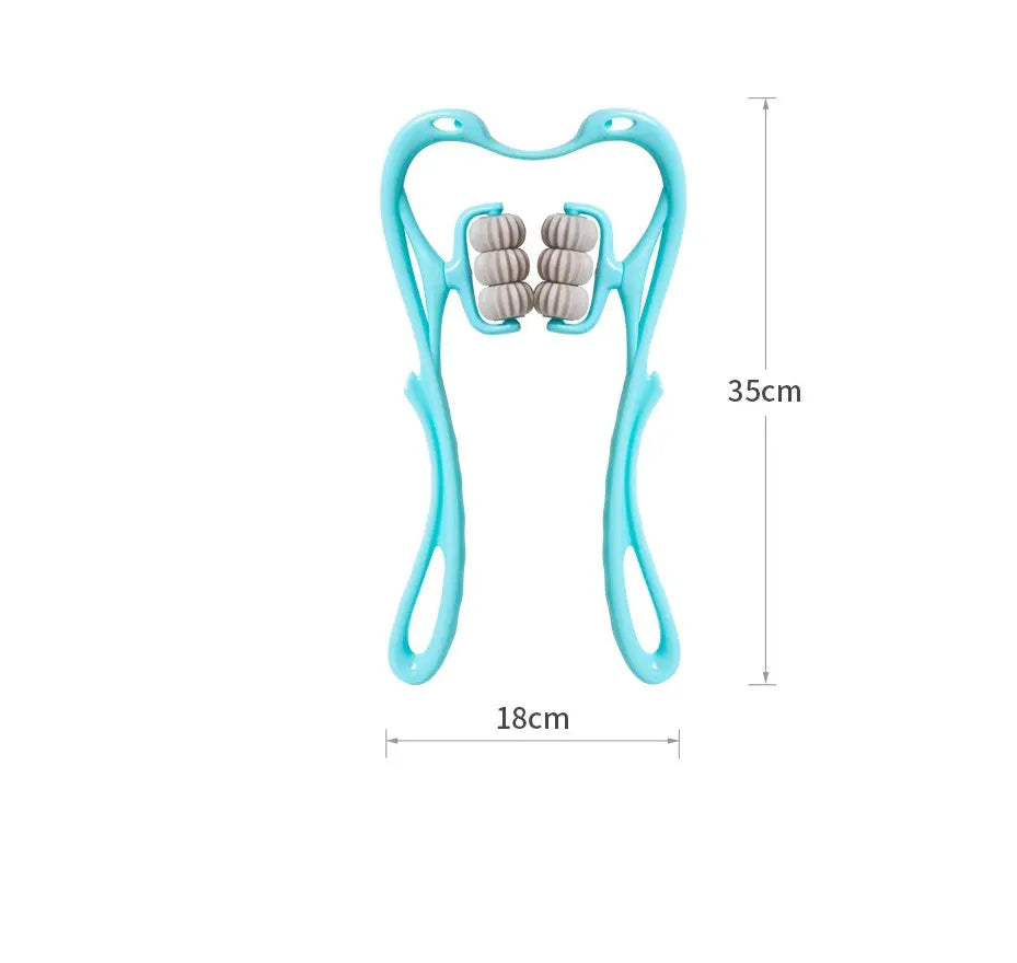 6-Roller Manual Neck Massager – Deep Tissue Relaxation Anywhere - Reggae Kush
