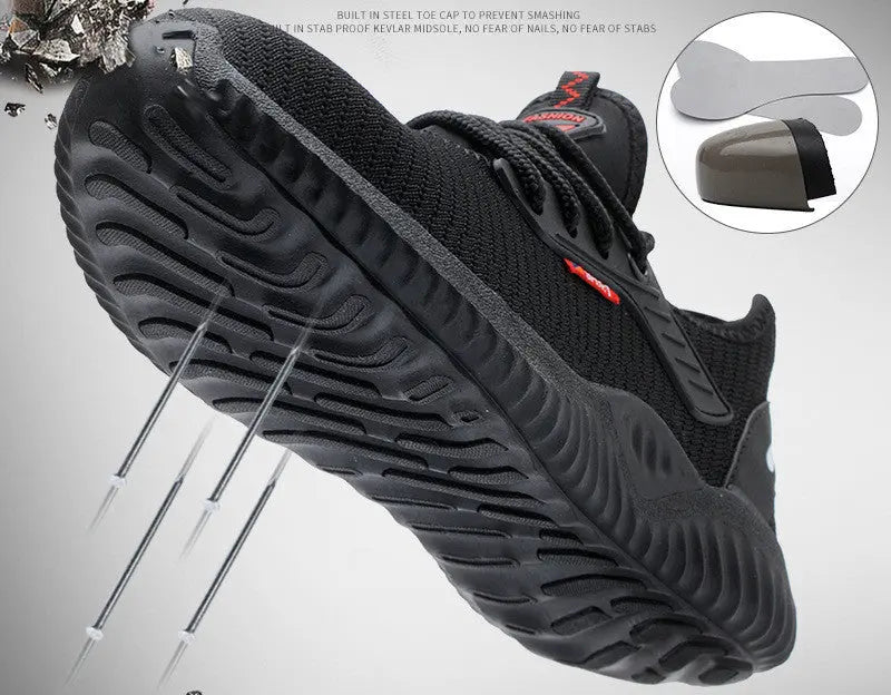 Breathable Steel Toe Safety Shoes – Lightweight Protection for Work - Reggae Kush