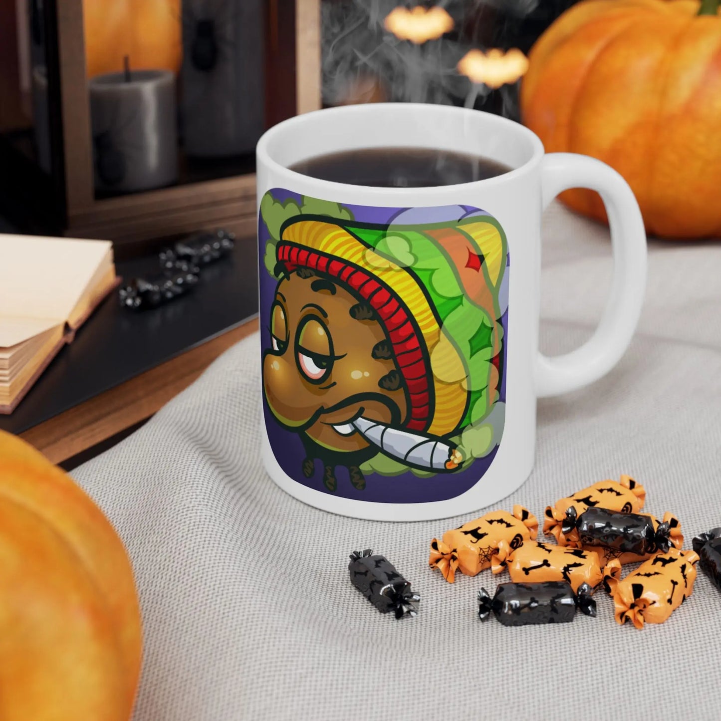 Funny Weed-Themed Ceramic Mug - Reggae Kush