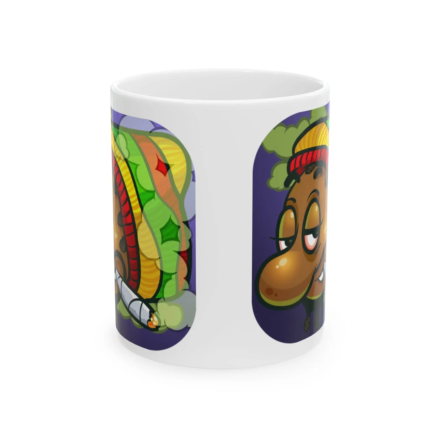 Funny Weed-Themed Ceramic Mug - Reggae Kush