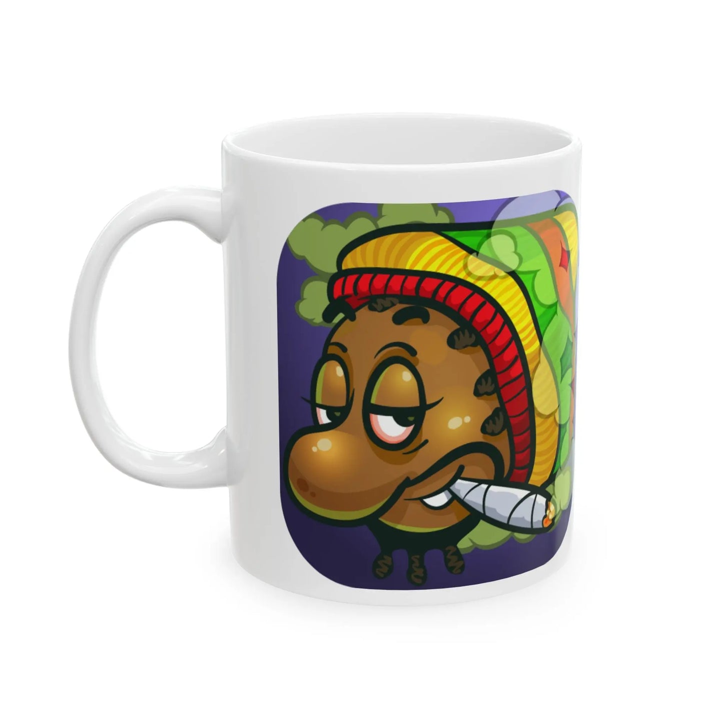 Funny Weed-Themed Ceramic Mug - Reggae Kush