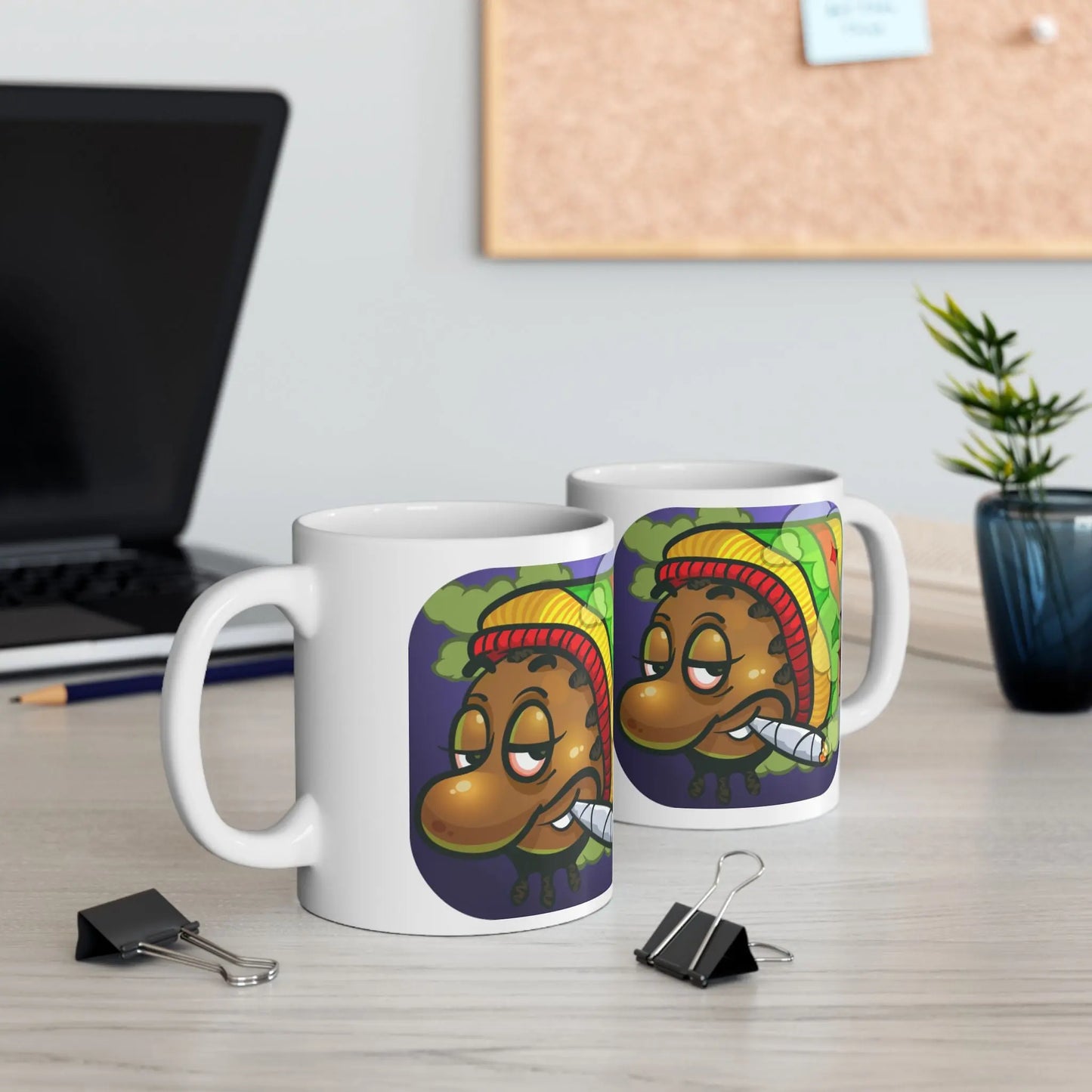 Funny Weed-Themed Ceramic Mug - Reggae Kush