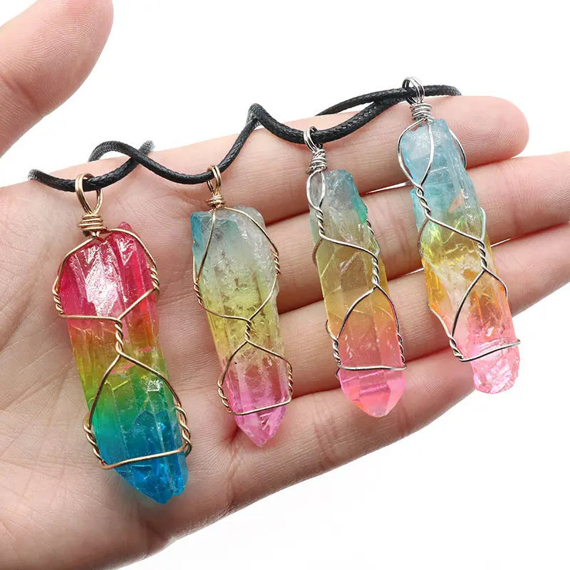 Hot Selling Stone Crystal Pillar Necklace – Tree of Life Pendant - Reggae Kush