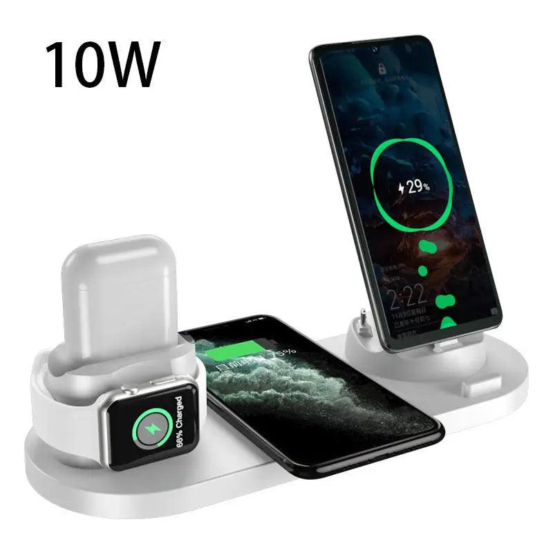 IrieCharge™ 6-in-1 Wireless Charger - iPhone & Apple Watch - 15W Fast Charging - Reggae Kush
