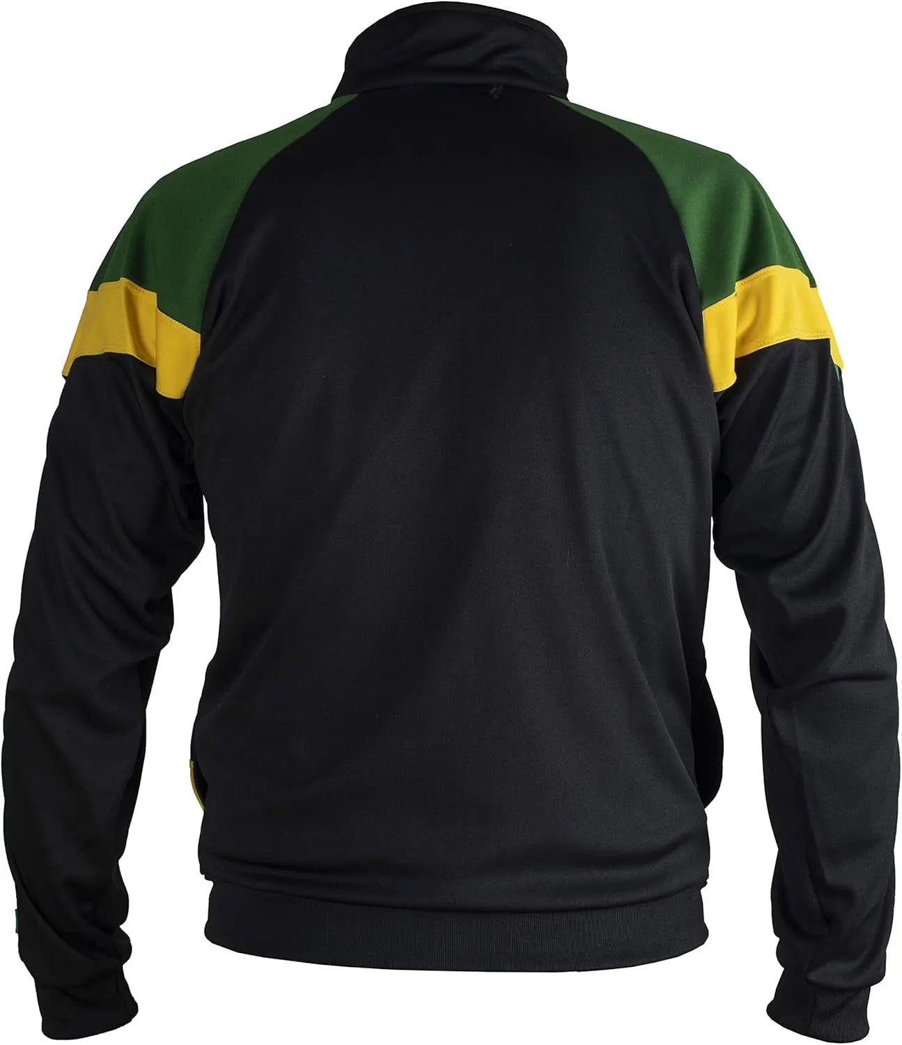 Long Sleeved Reggae Zip-Up Jacket - Unisex (Black, Green and Yellow) - XXL - Reggae Kush