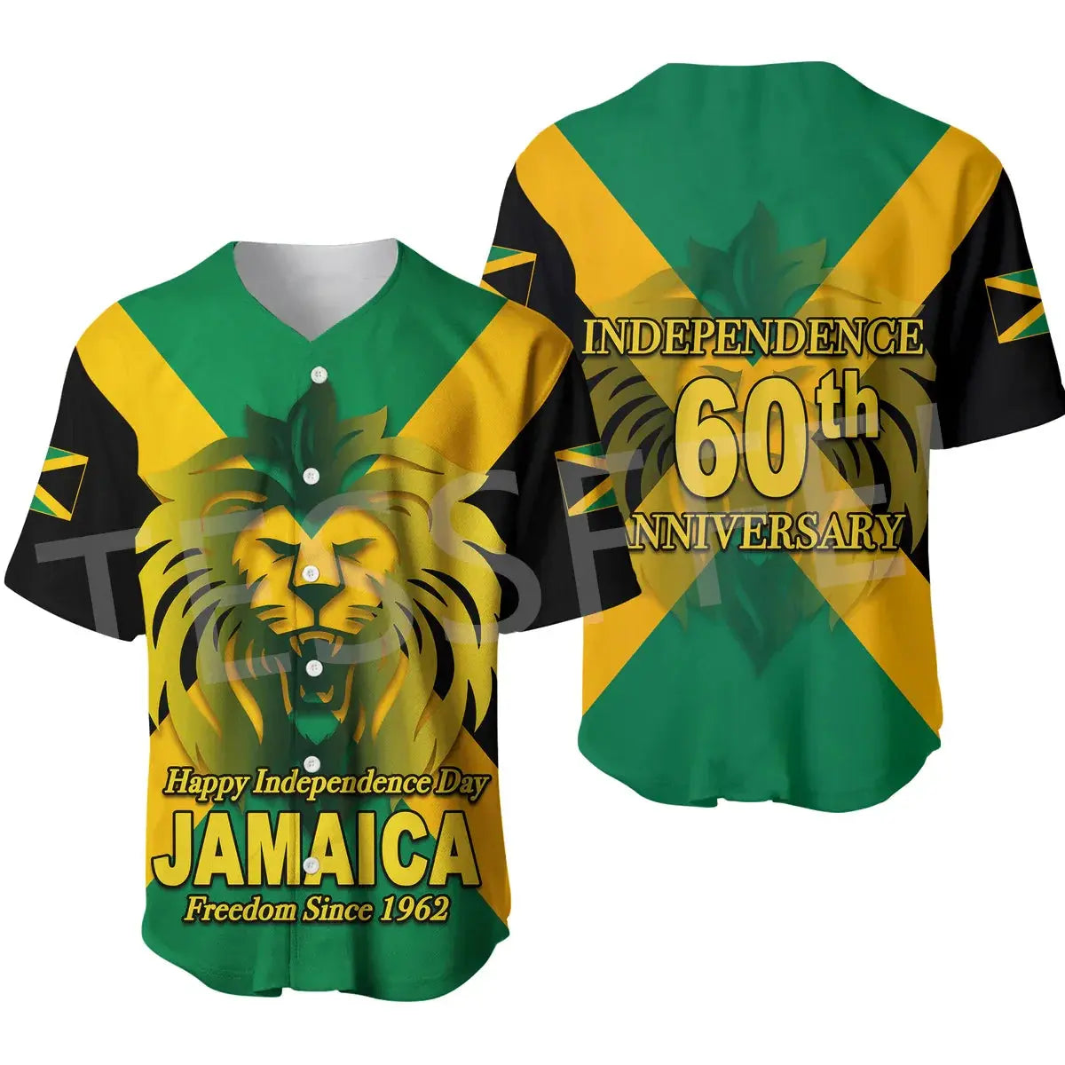 Jamaica Reggae Flag Jersey - Irie Vibes, Unisex - Reggae Kush - Reggae Kush
