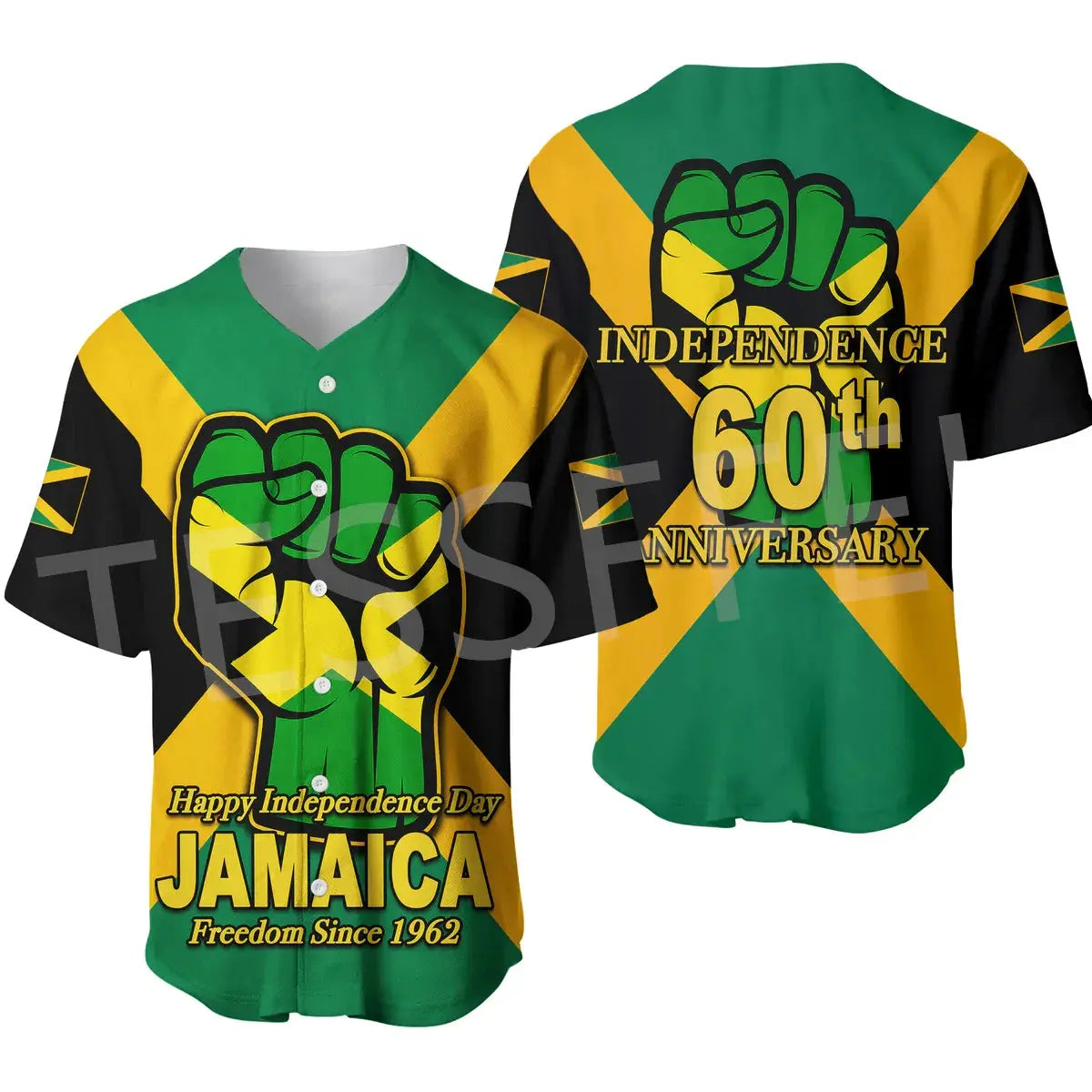 Jamaica Reggae Flag Jersey - Irie Vibes, Unisex - Reggae Kush - Reggae Kush