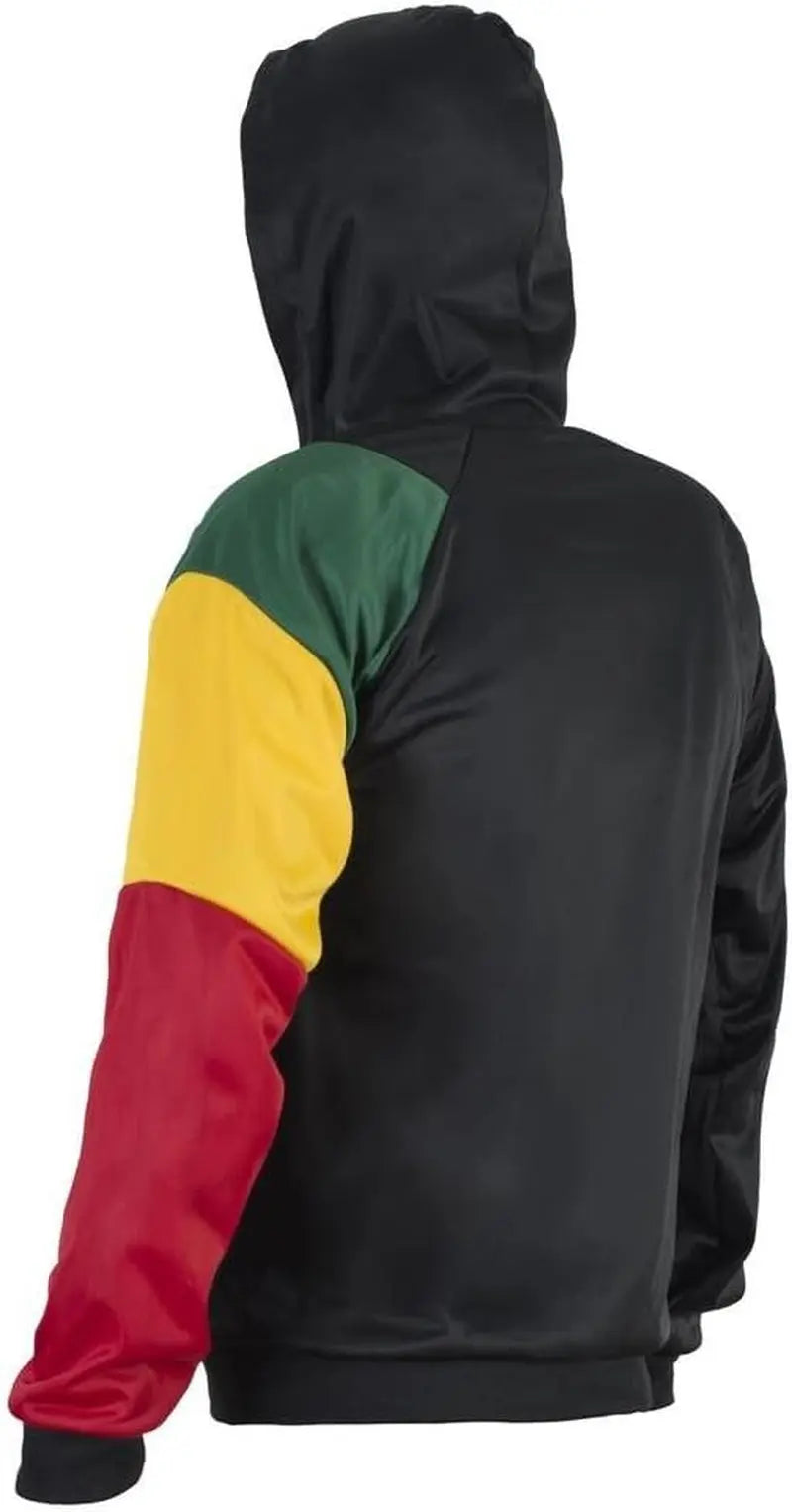 Reggae Striped Hooded Zip-Up Jacket - Reggae Kush