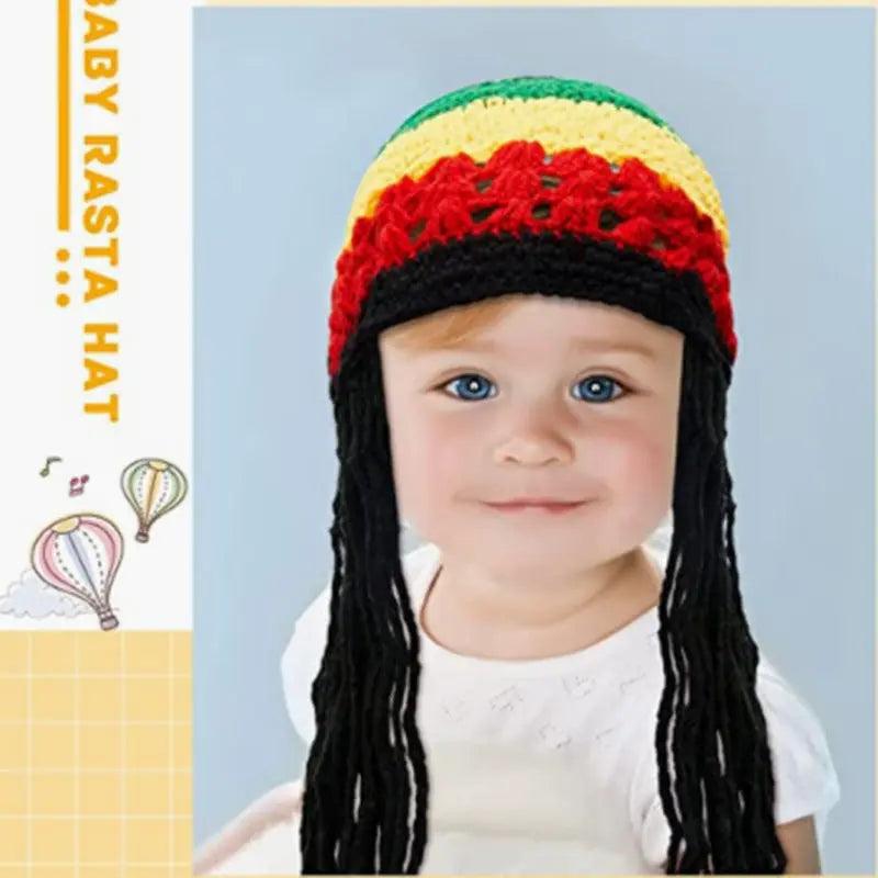 Kids Rasta Beanie - Wool Reggae Hat for Spring & Autumn - Irie Style - Reggae Kush