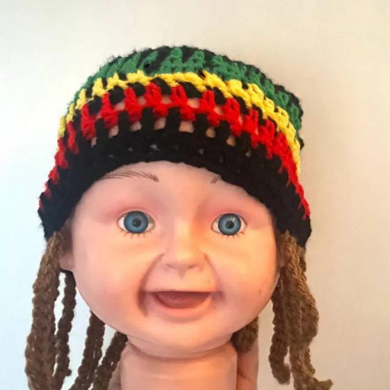 Kids Rasta Beanie - Wool Reggae Hat for Spring & Autumn - Irie Style - Reggae Kush