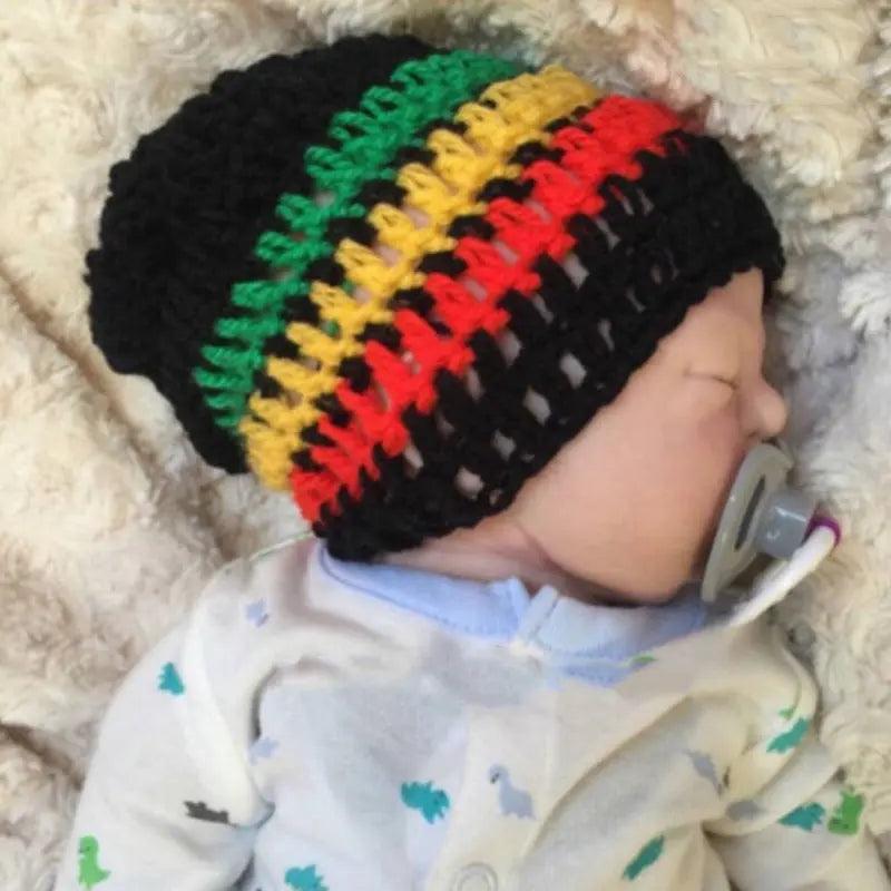 Kids Rasta Beanie - Wool Reggae Hat for Spring & Autumn - Irie Style - Reggae Kush