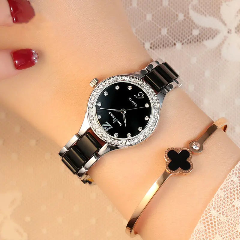 Luxury Women's Quartz Watch – Elegant Diamond wristwatch - Reggae Kush