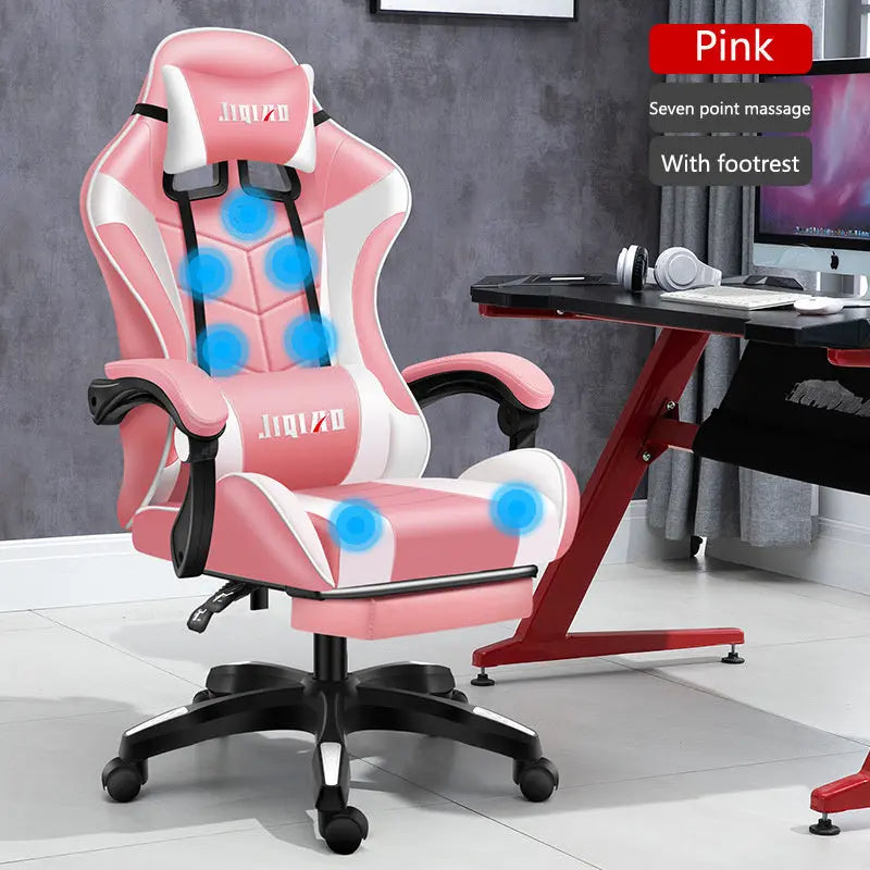 Men's Computer Home Comfort Ergonomic Dormitory Gaming Seat Swivel Chair - Reggae Kush