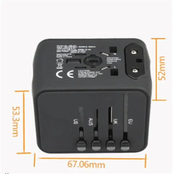 Multinational Converter Travel USB Charger - Reggae Kush