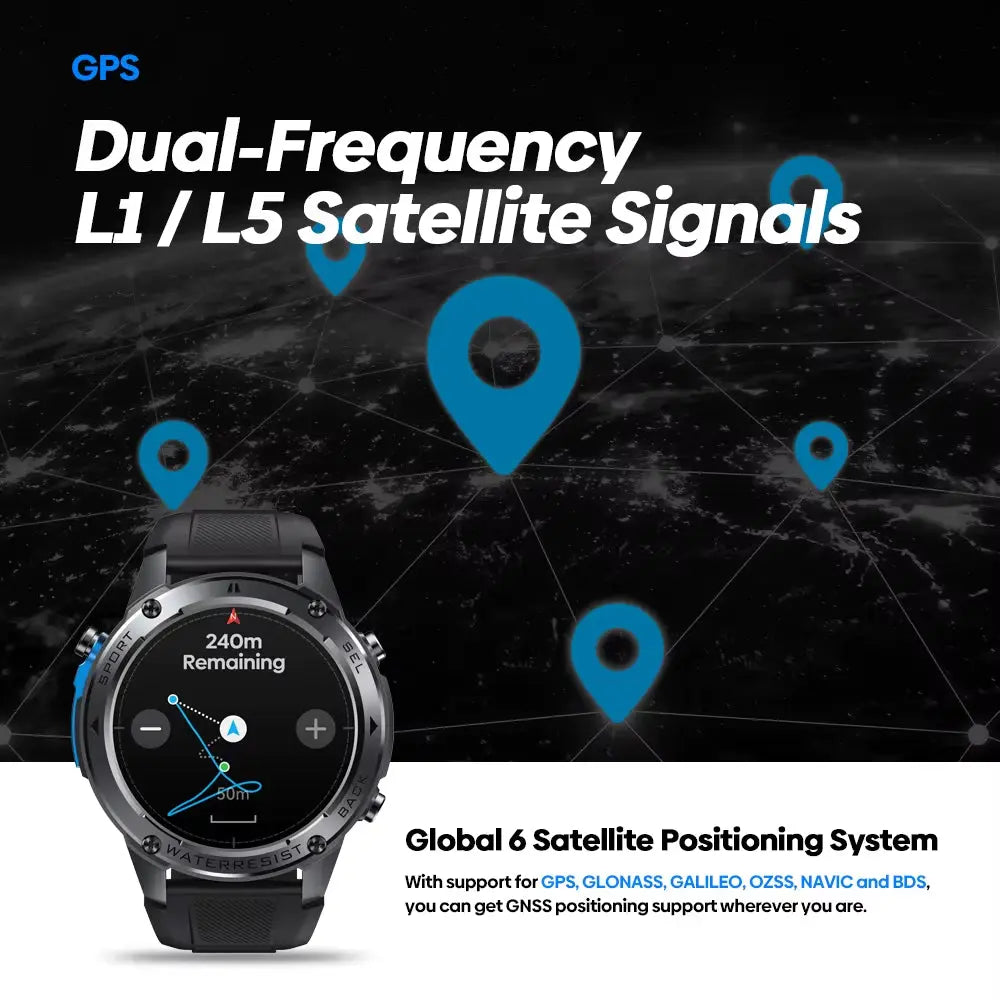New Stratos 2 Ultra GPS Smart Watch Built-In Compass Barometric Altimeter Dual-Band GNSS Voice Calling Smartwatch 10 ATM - Reggae Kush