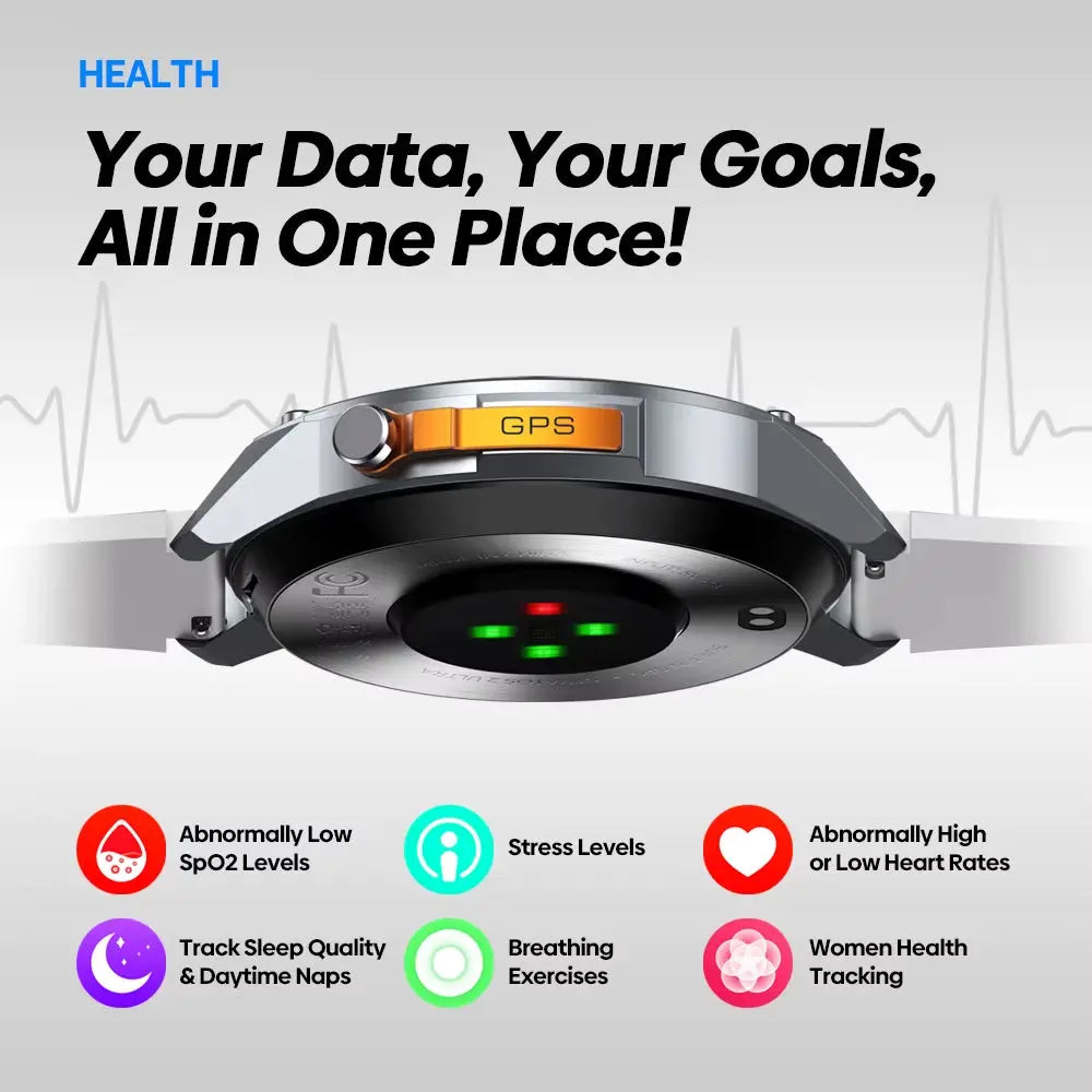 New Stratos 2 Ultra GPS Smart Watch Built-In Compass Barometric Altimeter Dual-Band GNSS Voice Calling Smartwatch 10 ATM - Reggae Kush