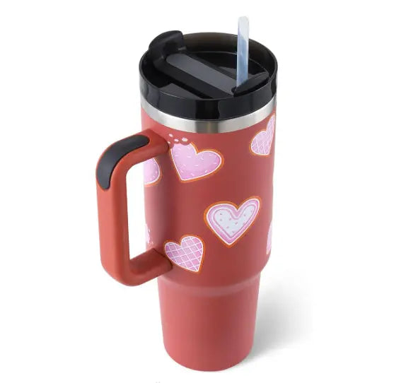 Reggae Kush 40oz Insulated Tumbler - Stay Irie On-the-Go! Hot & Cold with Handle & Straw - Reggae Kush