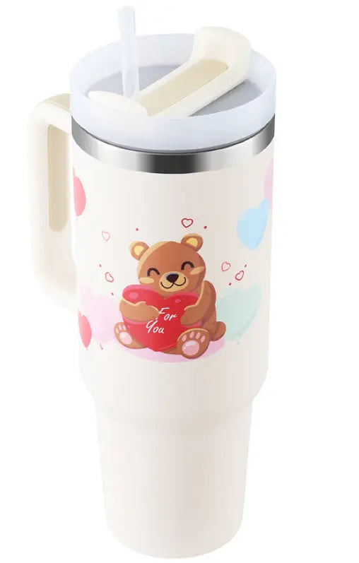 Reggae Kush 40oz Insulated Tumbler - Stay Irie On-the-Go! Hot & Cold with Handle & Straw - Reggae Kush