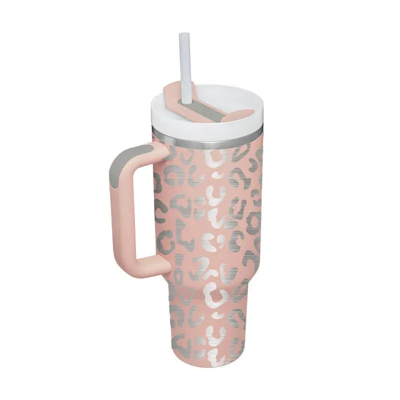 Reggae Kush 40oz Insulated Tumbler - Stay Irie On-the-Go! Hot & Cold with Handle & Straw - Reggae Kush