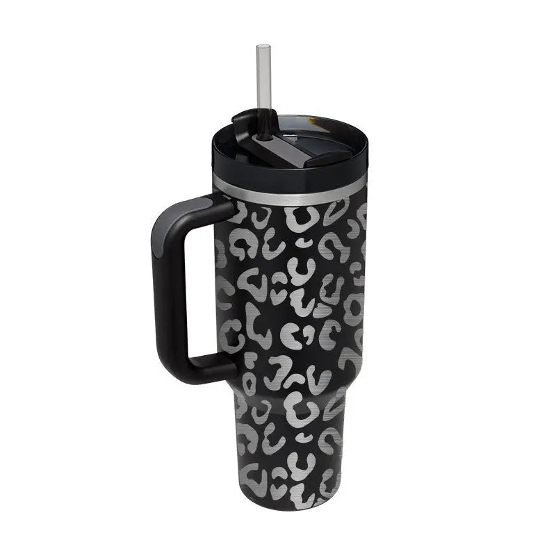 Reggae Kush 40oz Insulated Tumbler - Stay Irie On-the-Go! Hot & Cold with Handle & Straw - Reggae Kush