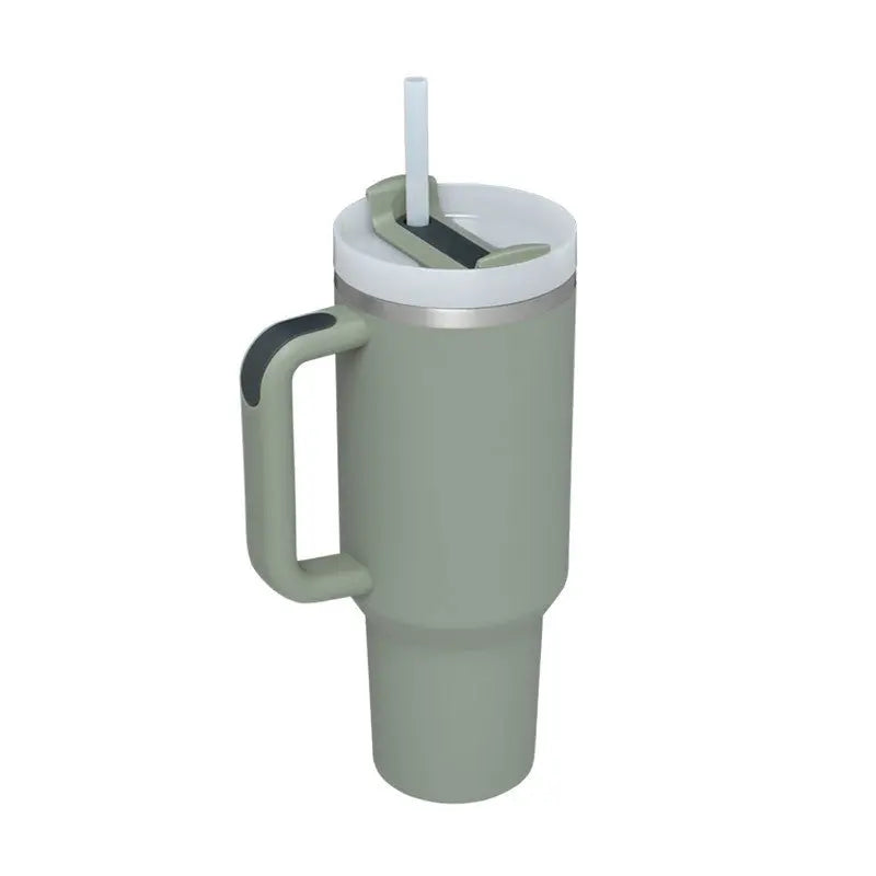 Reggae Kush 40oz Insulated Tumbler - Stay Irie On-the-Go! Hot & Cold with Handle & Straw - Reggae Kush