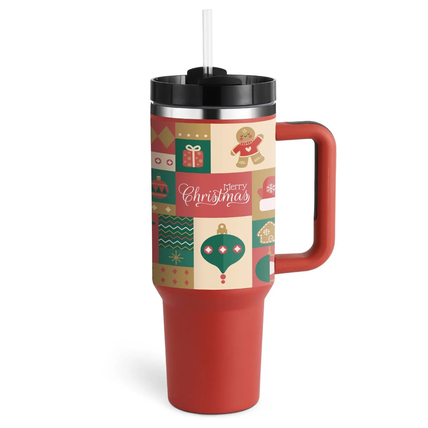 Reggae Kush 40oz Insulated Tumbler - Stay Irie On-the-Go! Hot & Cold with Handle & Straw - Reggae Kush