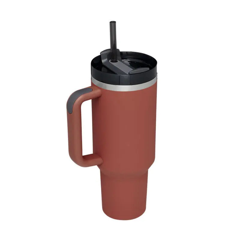 Reggae Kush 40oz Insulated Tumbler - Stay Irie On-the-Go! Hot & Cold with Handle & Straw - Reggae Kush