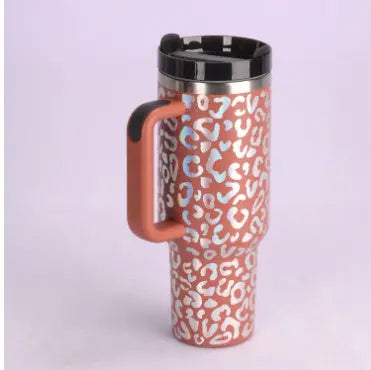 Reggae Kush 40oz Insulated Tumbler - Stay Irie On-the-Go! Hot & Cold with Handle & Straw - Reggae Kush