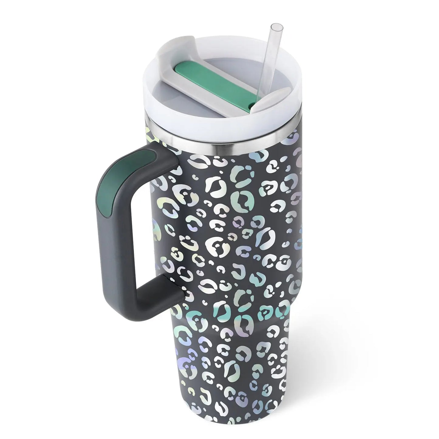 Reggae Kush 40oz Insulated Tumbler - Stay Irie On-the-Go! Hot & Cold with Handle & Straw - Reggae Kush
