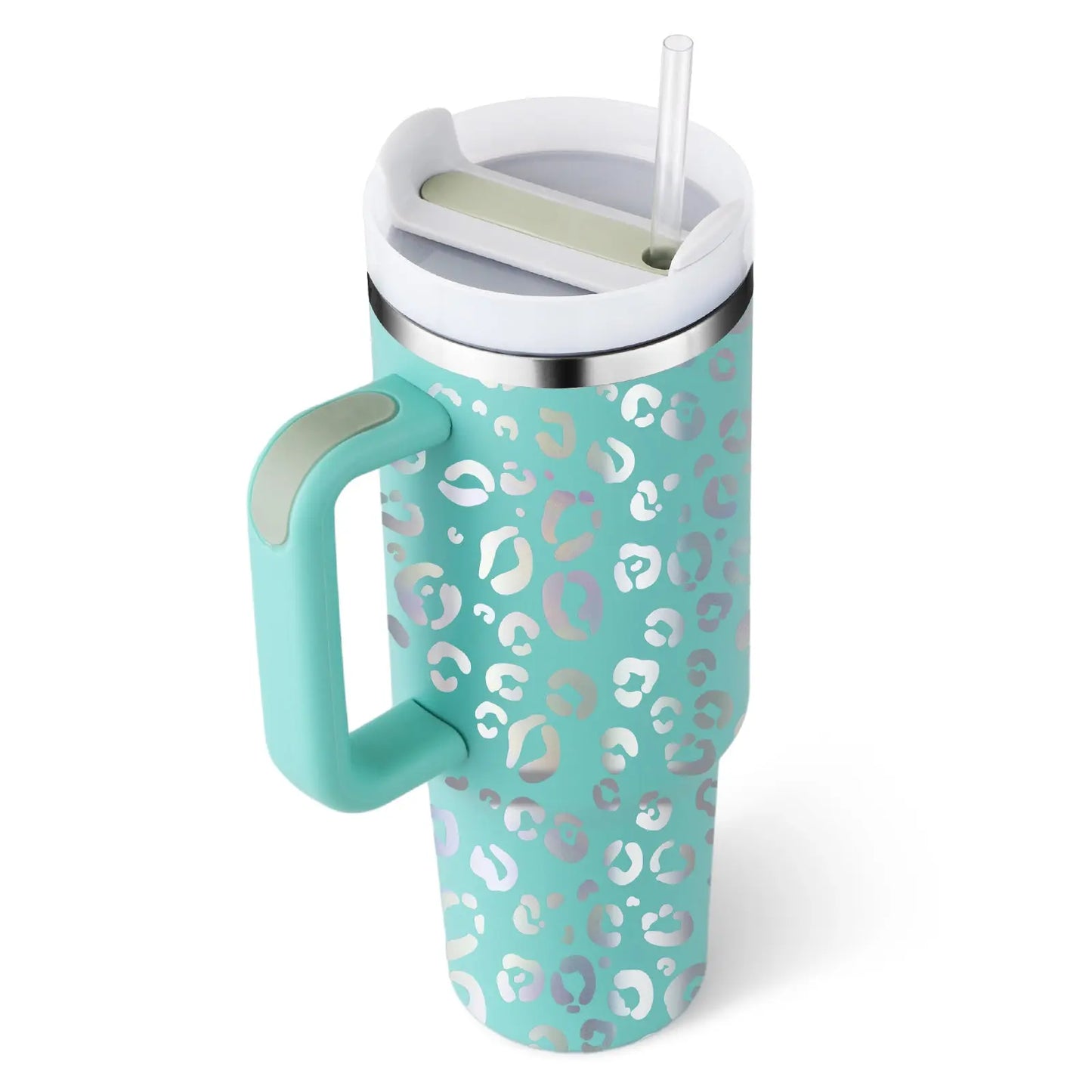 Reggae Kush 40oz Insulated Tumbler - Stay Irie On-the-Go! Hot & Cold with Handle & Straw - Reggae Kush