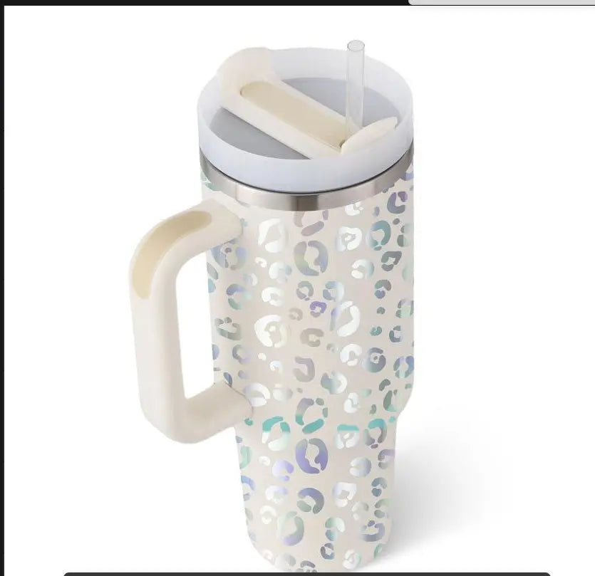 Reggae Kush 40oz Insulated Tumbler - Stay Irie On-the-Go! Hot & Cold with Handle & Straw - Reggae Kush