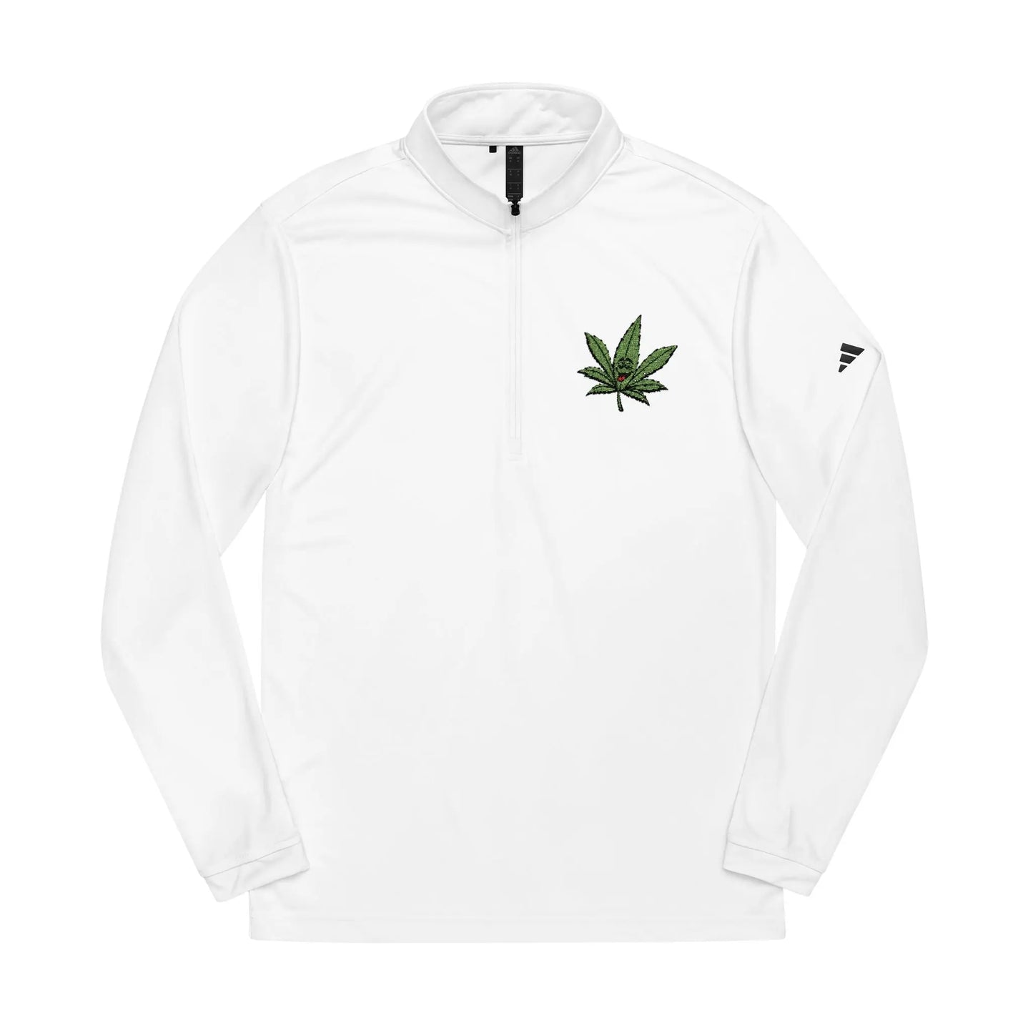 Reggae Kush Adidas® Embroidered Quarter-Zip Pullover: Irie Style, Natural Comfort - Reggae Kush