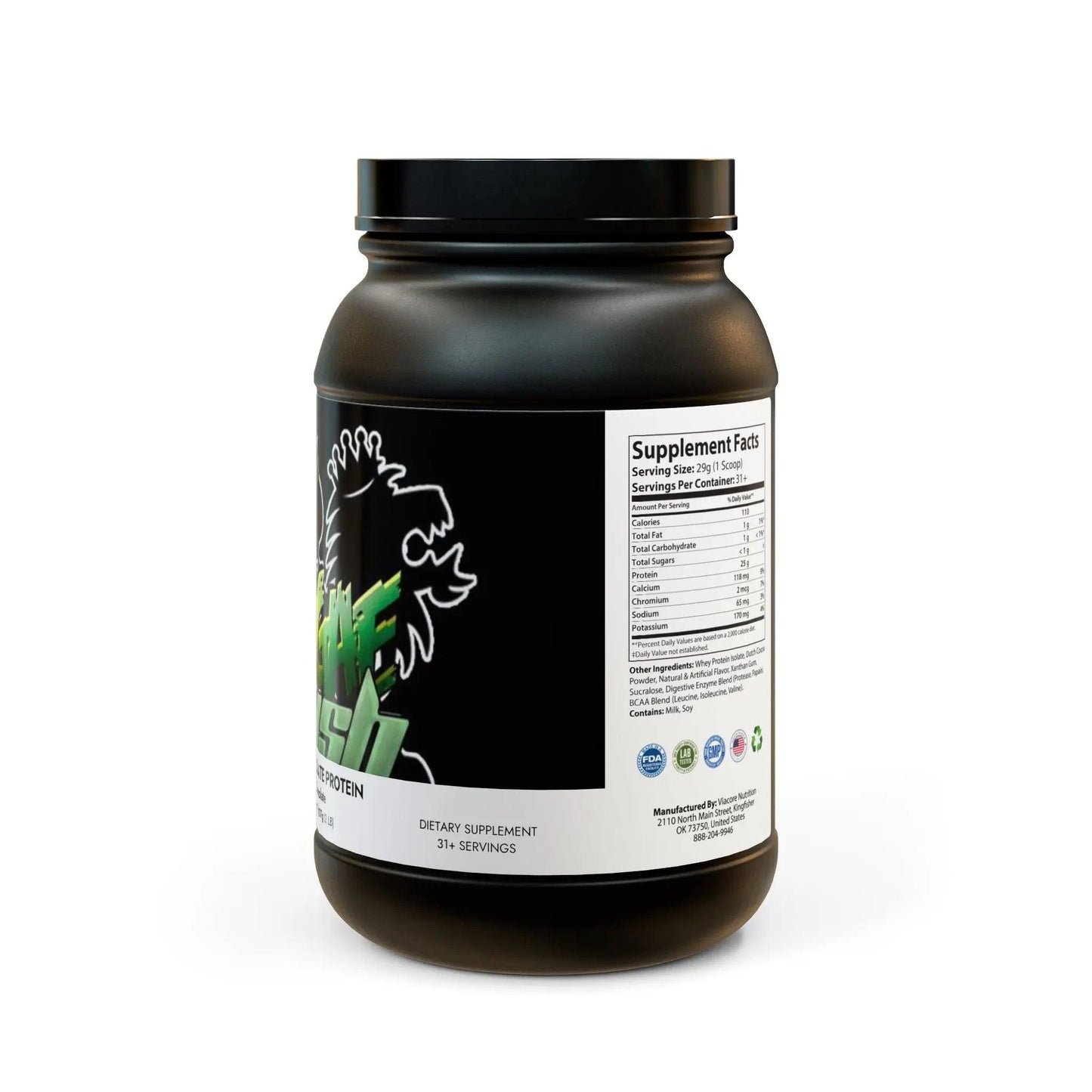 Reggae Kush Chocolate Whey Isolate - 2lb (907g) - Natural Muscle Recovery & Growth - Reggae Kush