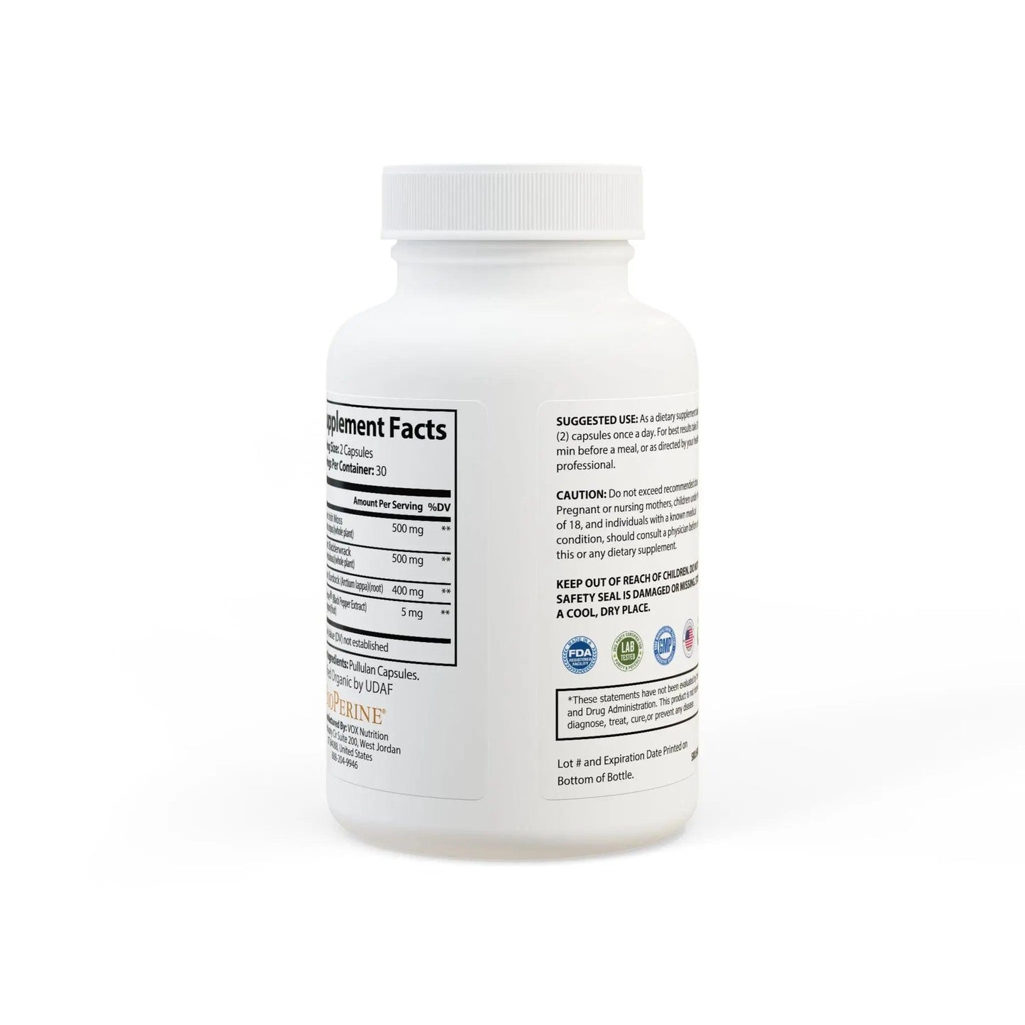 Reggae Kush Sea Moss Capsules - 92 Minerals, Organic & Vegan - 60 Count - Reggae Kush