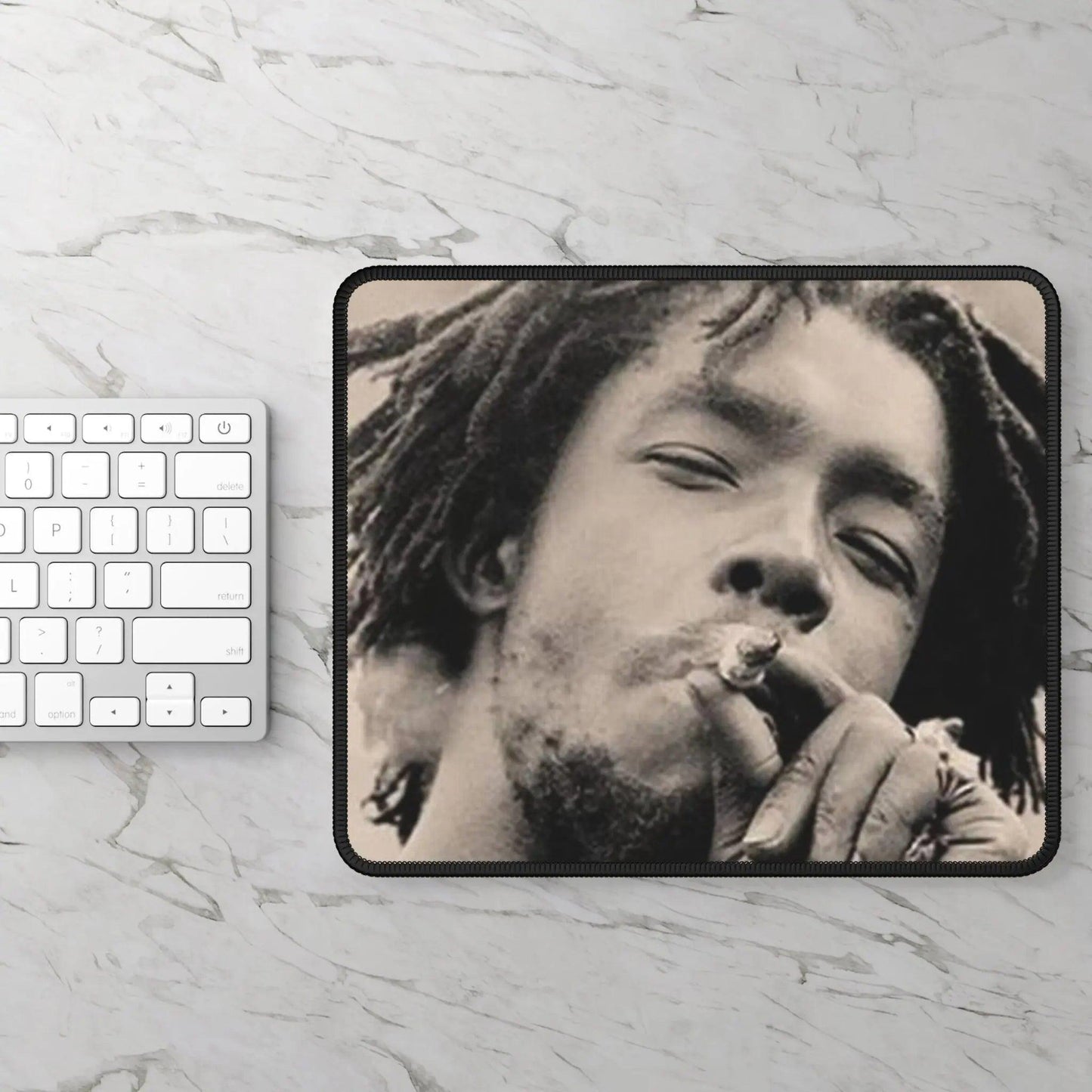 Reggae Kush Tosh Mouse Pad - Rasta Gaming Accessories - Irie Desk Decor - Reggae Kush