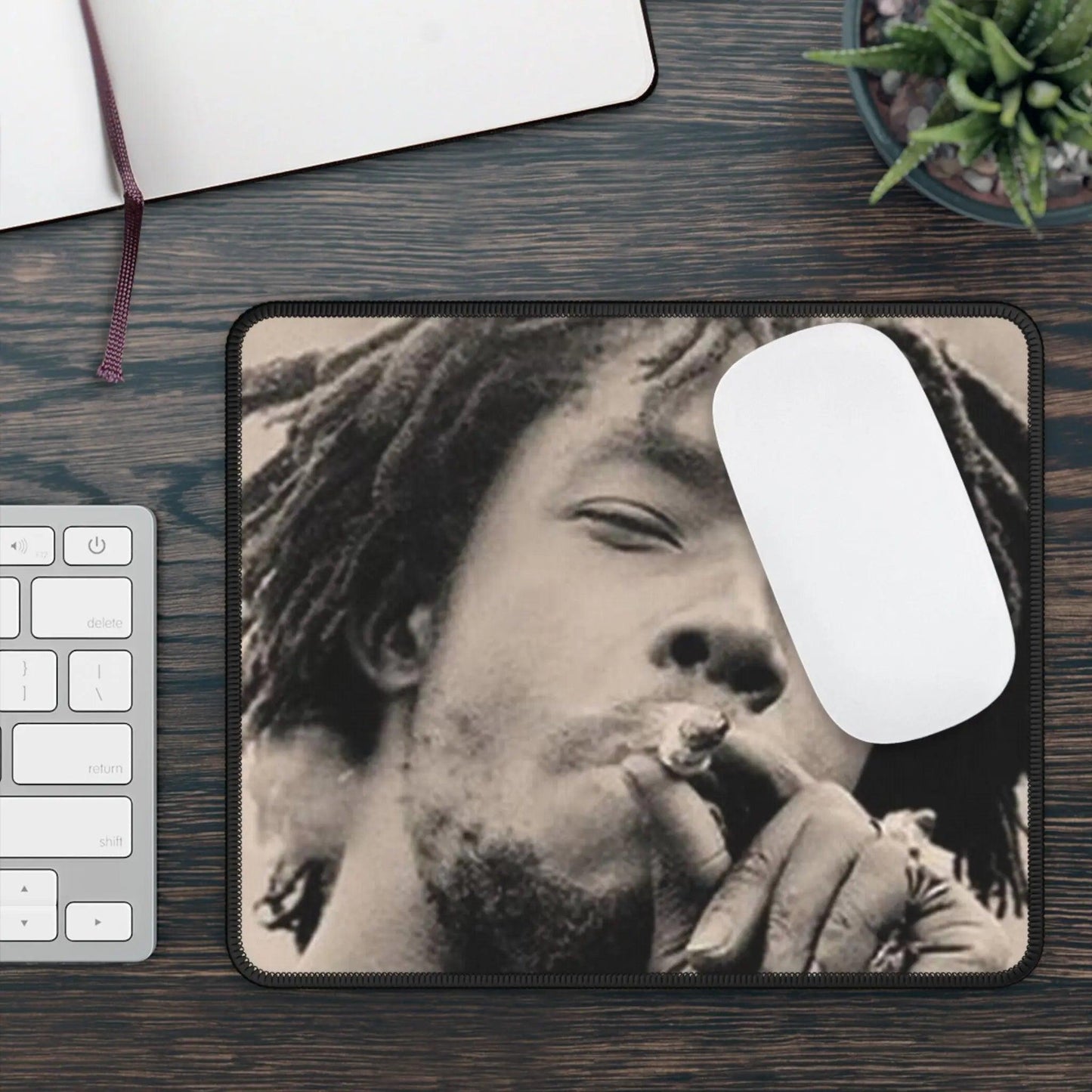 Reggae Kush Tosh Mouse Pad - Rasta Gaming Accessories - Irie Desk Decor - Reggae Kush