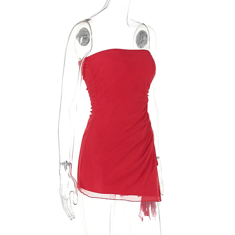 Reggae Kush Tube Top Mini Dress - Strapless Split Dress - Irie Vibes - Reggae Kush
