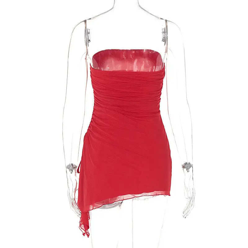 Reggae Kush Tube Top Mini Dress - Strapless Split Dress - Irie Vibes - Reggae Kush