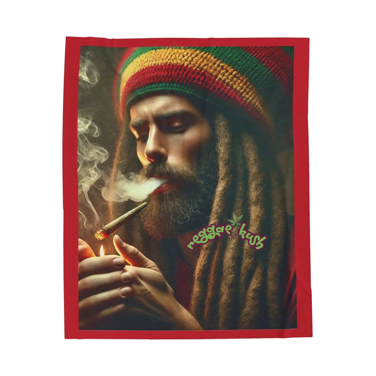 Reggae Kush Velveteen Plush Blanket: Irie Vibes & Cozy Comfort - Reggae Kush