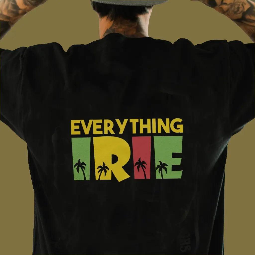 Reggae Kush 'Everything Irie' T-Shirt - Rasta Graphic Tee - Organic Cotton Blend - Reggae Kush