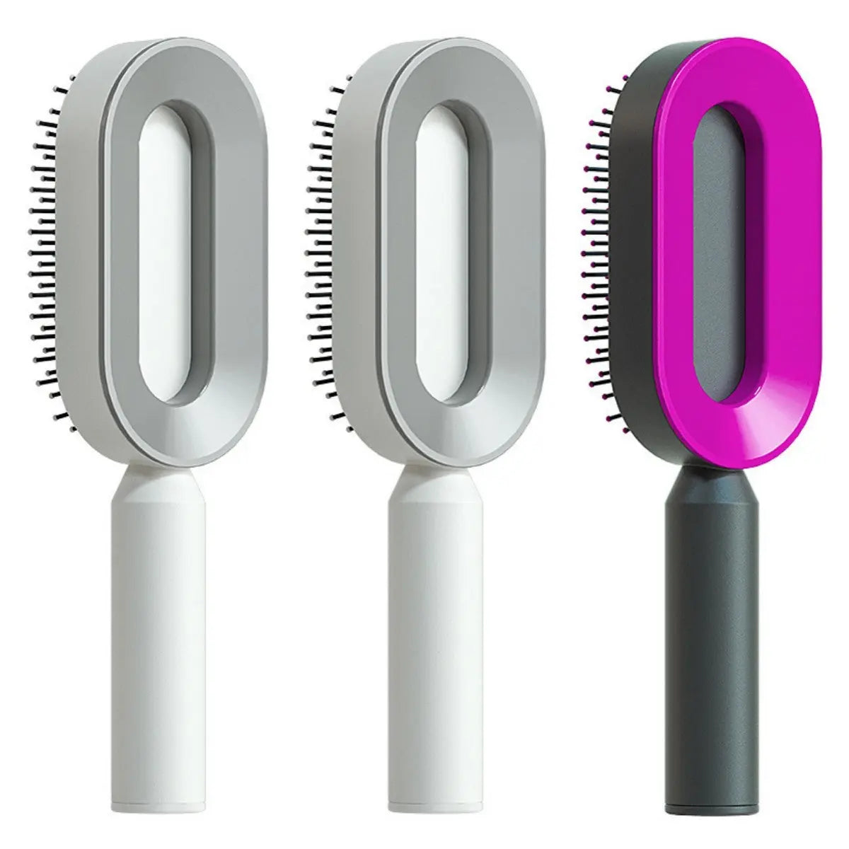 Self-Cleaning Hair Brush – Effortless Detangling & Scalp Massage - Reggae Kush