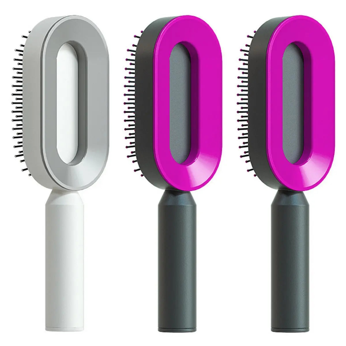 Self-Cleaning Hair Brush – Effortless Detangling & Scalp Massage - Reggae Kush