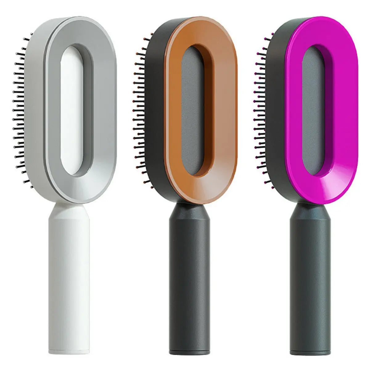 Self-Cleaning Hair Brush – Effortless Detangling & Scalp Massage - Reggae Kush