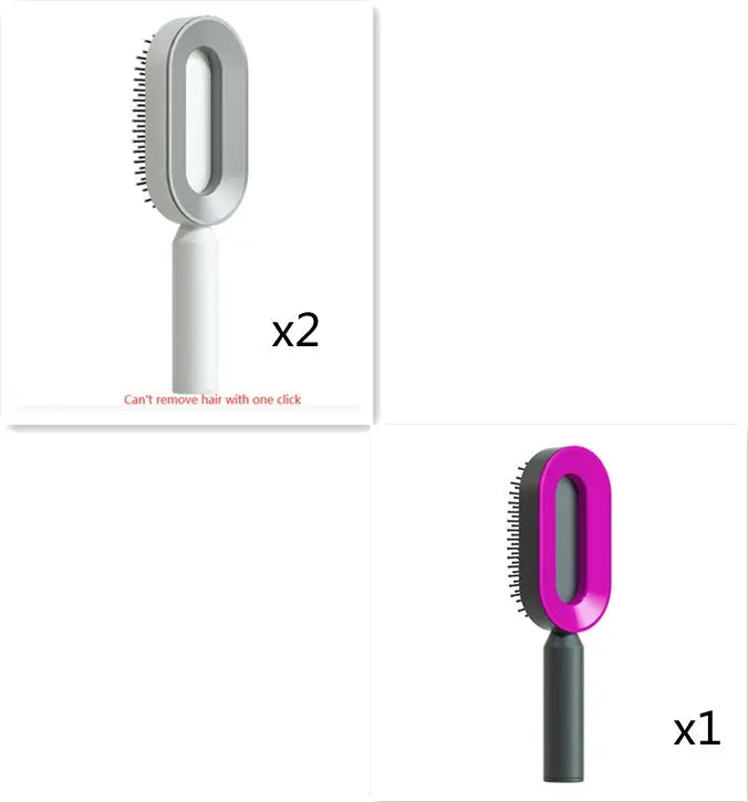 Self-Cleaning Hair Brush – Effortless Detangling & Scalp Massage - Reggae Kush