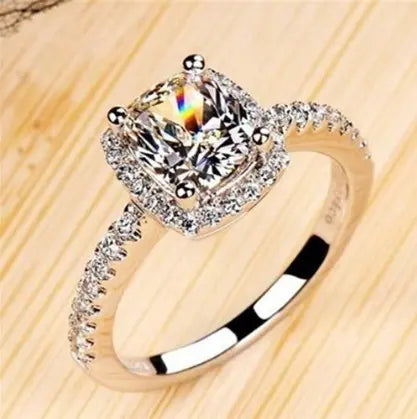 Women's White Gold Engagement & Wedding Ring – Elegant & Timeless - Reggae Kush