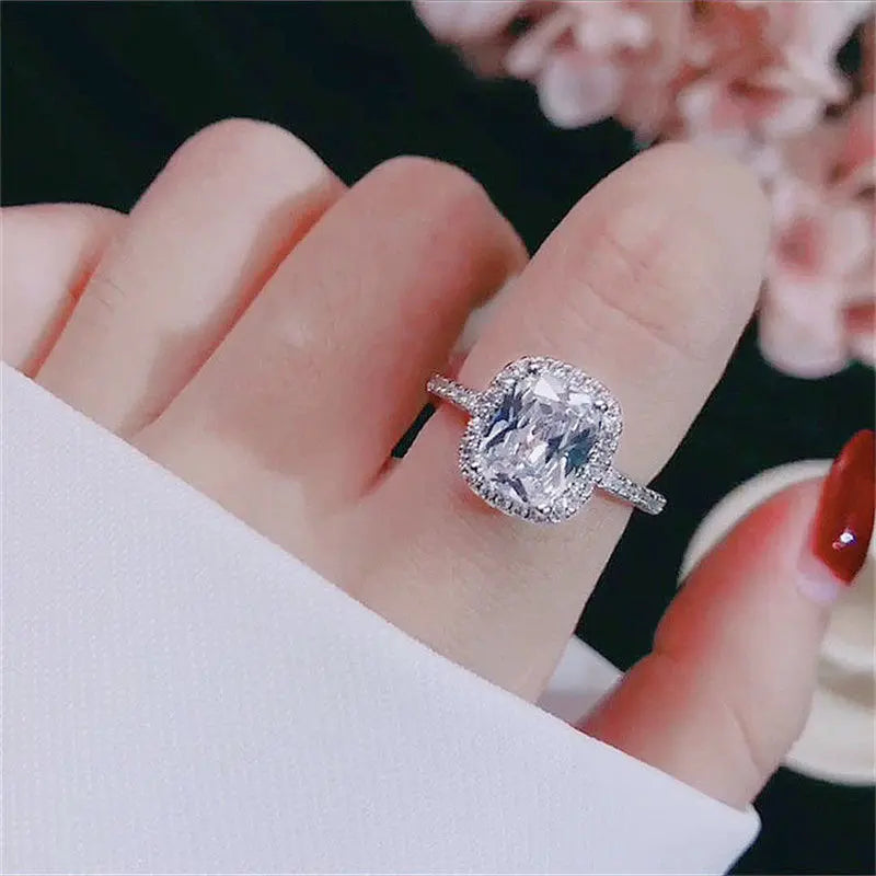 Women's White Gold Engagement & Wedding Ring – Elegant & Timeless - Reggae Kush