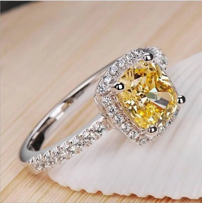 Women's White Gold Engagement & Wedding Ring – Elegant & Timeless - Reggae Kush