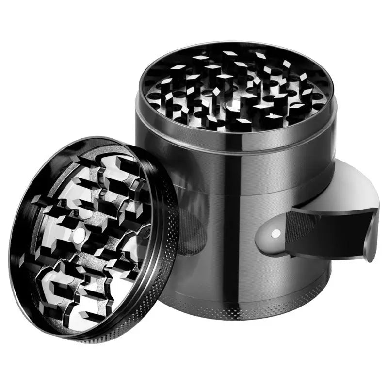 Zinc Alloy 4-Piece, 3-Chamber Grinder - 2.4 Inch - Reggae Kush