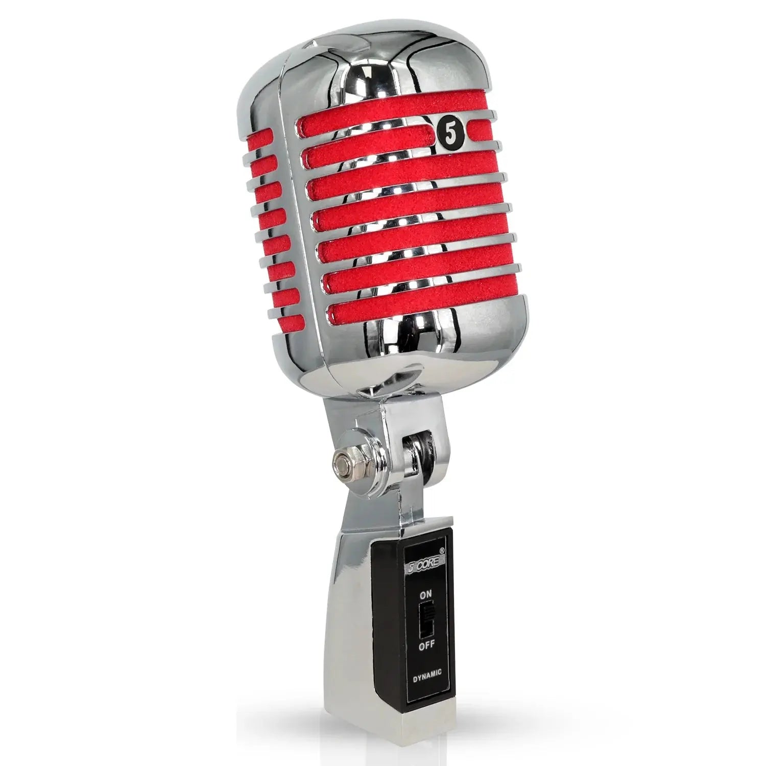 5Core Vintage Microphone Classic Dynamic Professional XLR Studio Retro Style Mic RED - Reggae Kush